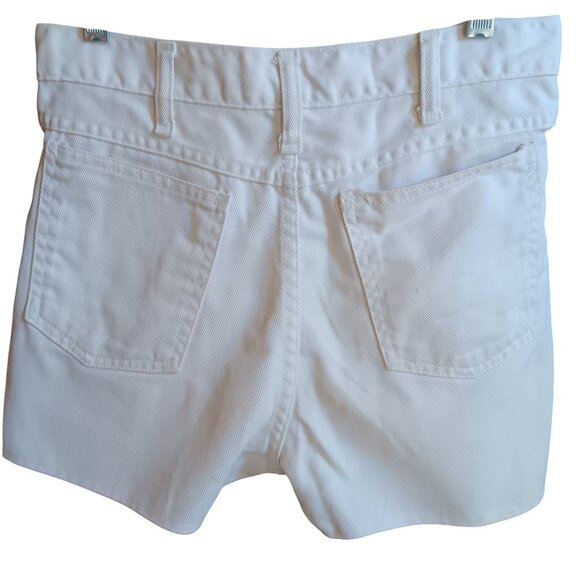 27" Vintage Penn-Prest White Shorts JCPenney Cotton Twill Fabric 1970's USA - Picture 2 of 6